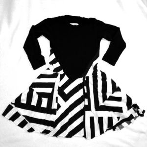 Nununu chevron scarf dress